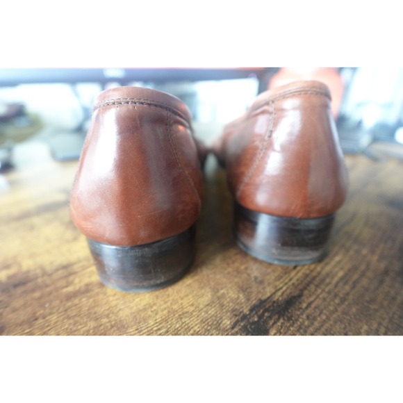 Johnston & Murphy Mens Tassel Loafer Brown Slip On Dress Shoe Size 7.5 M Leather - Picture 5 of 15